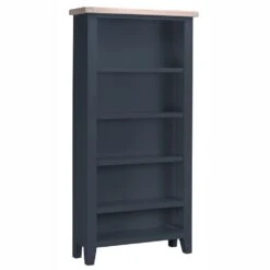 Suffolk Midnight Grey Painted Oak Large Bookcase With Wicker Baskets 8 Suffolk Midnight Grey Painted Oak Large Bookcase With Wicker Baskets -Furniture Sale Shop tt lbc ch 2