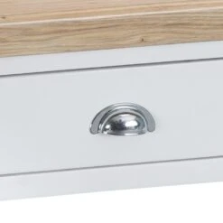 Suffolk White Painted Oak Large Console Table With Wicker Baskets 11 Suffolk White Painted Oak Large Console Table With Wicker Baskets -Furniture Sale Shop tt lcon wh 3