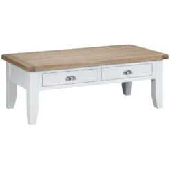 Suffolk White Painted Oak Large Coffee Table
