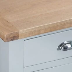 Suffolk Grey Painted Oak 2 Door Large Sideboard With Wicker Baskets -Furniture Sale Shop tt ls g 11