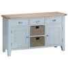Suffolk Grey Painted Oak 2 Door Large Sideboard With Wicker Baskets -Furniture Sale Shop tt ls g 3