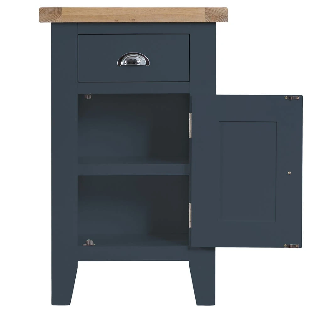 Suffolk Midnight Grey Painted Oak 1 Door Small Cupboard 9 Suffolk Midnight Grey Painted Oak 1 Door Small Cupboard - Image 7