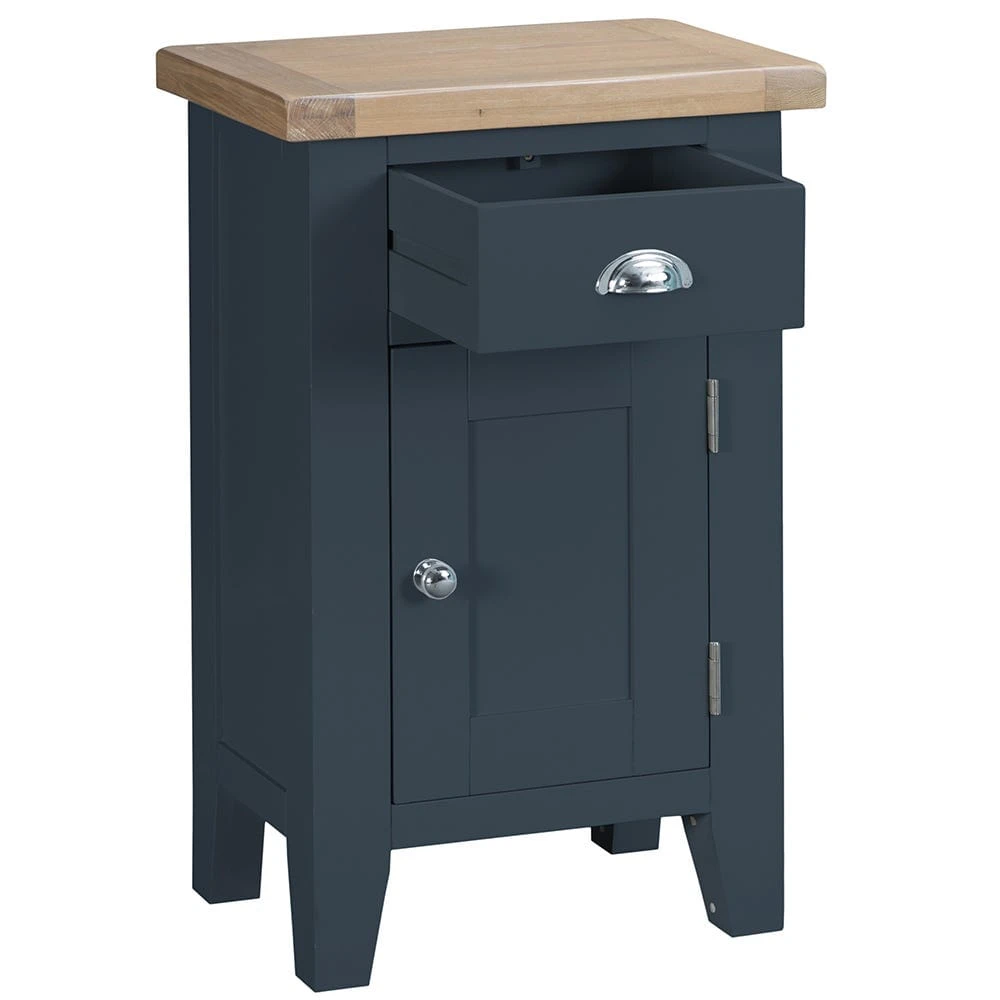 Suffolk Midnight Grey Painted Oak 1 Door Small Cupboard 5 Suffolk Midnight Grey Painted Oak 1 Door Small Cupboard - Image 3