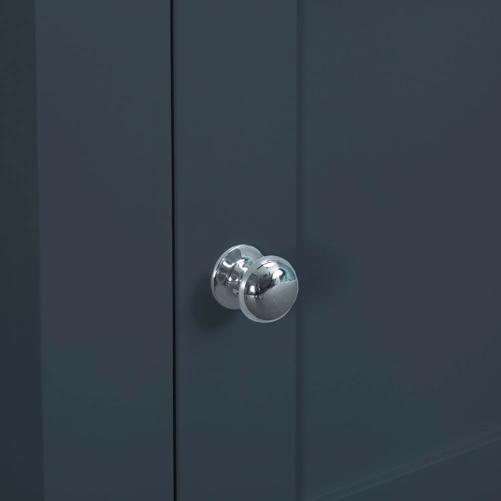 Suffolk Midnight Grey Painted Oak 1 Door Small Cupboard 8 Suffolk Midnight Grey Painted Oak 1 Door Small Cupboard - Image 6