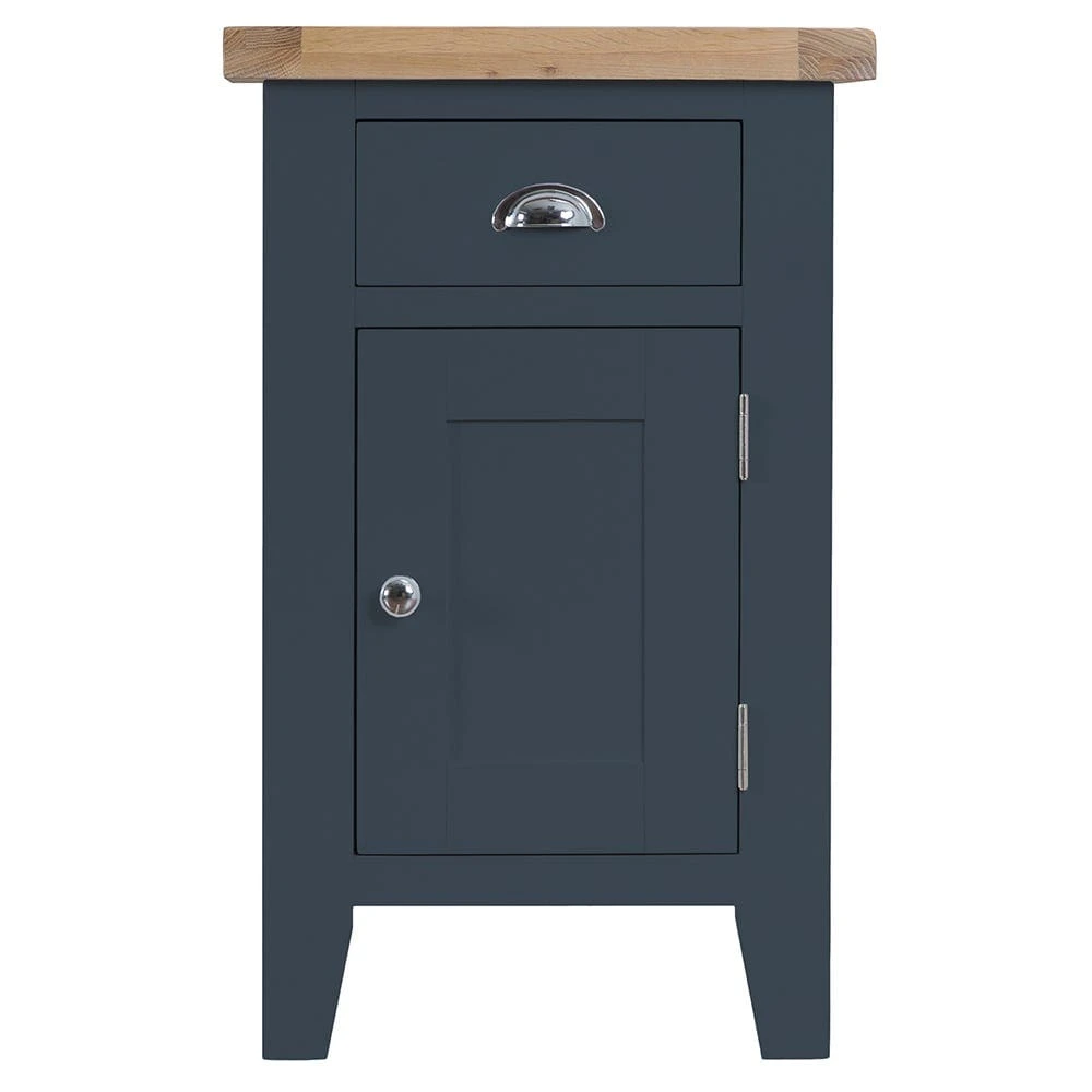 Suffolk Midnight Grey Painted Oak 1 Door Small Cupboard 10 Suffolk Midnight Grey Painted Oak 1 Door Small Cupboard - Image 8
