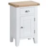 Suffolk White Painted Oak 1 Door Small Cupboard -Furniture Sale Shop tt scup wh 6