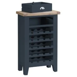 Suffolk Midnight Grey Painted Oak Wine Cabinet -Furniture Sale Shop tt wc ch 2
