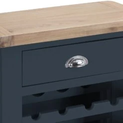 Suffolk Midnight Grey Painted Oak Wine Cabinet -Furniture Sale Shop tt wc ch 3