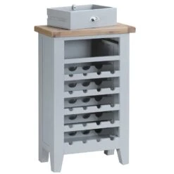Suffolk Grey Painted Oak Wine Cabinet -Furniture Sale Shop tt wc g 2