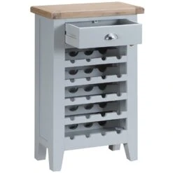 Suffolk Grey Painted Oak Wine Cabinet -Furniture Sale Shop tt wc g 6