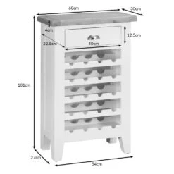 Suffolk Grey Painted Oak Wine Cabinet -Furniture Sale Shop wc 1