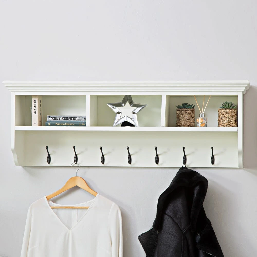 Monaco White Large Coat Rack 3 Monaco White Large Coat Rack