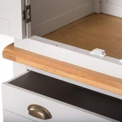 Hampshire Grey Painted Oak 3 Door Wardrobe With Mirror -Furniture Sale Shop wxf p25 5