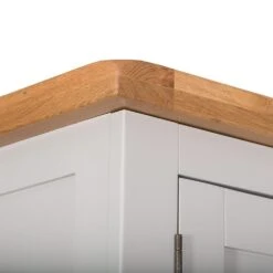 Hampshire Grey Painted Oak 3 Door Wardrobe With Mirror -Furniture Sale Shop wxf p25 9